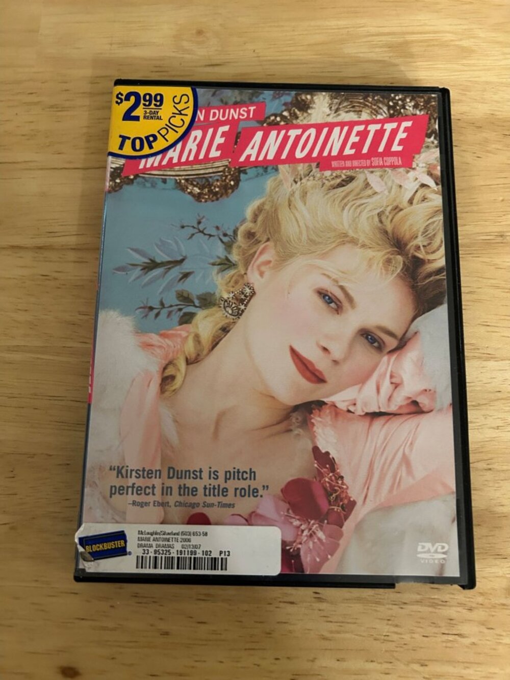 Marie Antoinette 2006 DVD Drama Kirsten Dunst Jason Schwartzman Pre-Owned
